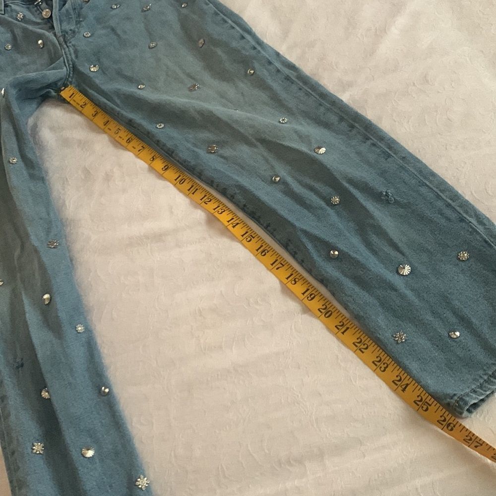&Denim Women’s Jeans Silver Studs High Waisted 27 X 28 - Picture 11 of 11